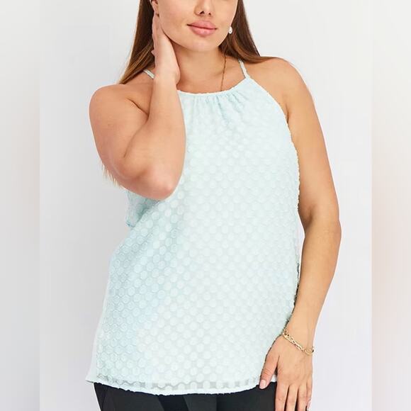 41 Hawthorn Halter Textured Circle Mint Green Tank Top S Small New - Picture 1 of 9